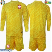 Polen Keeper Hjemmedraktsett Barn EM 2024 Langermet (+ Korte bukser)